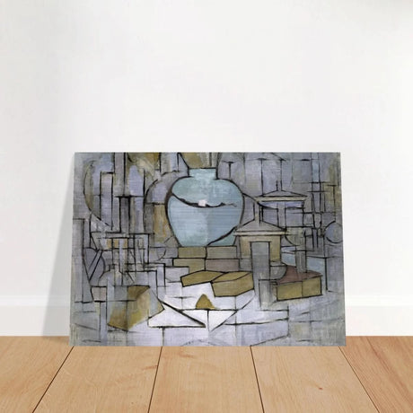 Still Life with Gingerpot II by Piet Mondrian | Vintage Art Print - Brushed Aluminum Print - 70x100 cm / 28x40″ - 