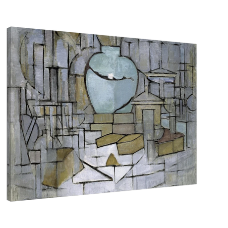 Still Life with Gingerpot II by Piet Mondrian | Vintage Art Print - Canvas - 60x90 cm / 24x36″ - 