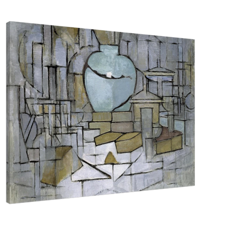 Still Life with Gingerpot II by Piet Mondrian | Vintage Art Print - Canvas - 70x100 cm / 28x40″ - 