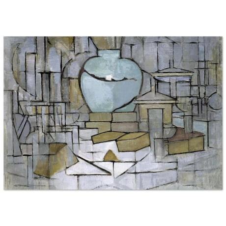 Still Life with Gingerpot II by Piet Mondrian | Vintage Art Print - Aluminum Print - 70x100 cm / 28x40″ - 