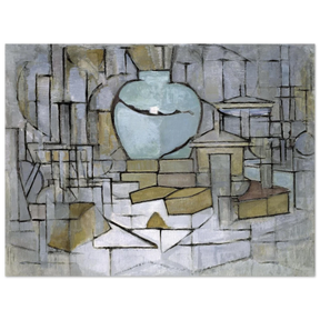 Still Life with Gingerpot II by Piet Mondrian | Vintage Art Print - Fine Art Poster - 60x80 cm / 24x32″ - 