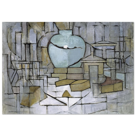 Still Life with Gingerpot II by Piet Mondrian | Vintage Art Print - Fine Art Poster - 70x100 cm / 28x40″ - 