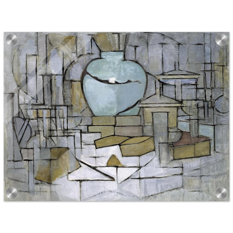 Still Life with Gingerpot II by Piet Mondrian | Vintage Art Print - Acrylic Print - 30x40 cm / 12x16″ - 