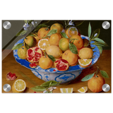 Still Life with Lemons, Oranges, and a Pomegranate by Jacob van Hulsdonck | Vintage Art Print - Acrylic Print - 20x30 cm / 8x12″ - 