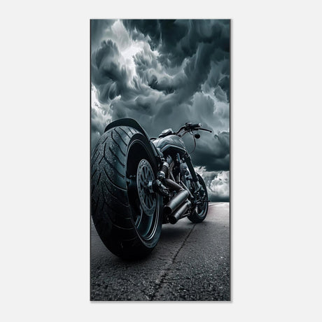 Storm Rider | Motorcycle Canvas Print (50x100cm) 🏍️⚡ - 