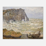 Stormy Sea at Étretat by Claude Monet | Wall art Print - Aluminum Print - 40x50 cm / 16x20″ - 