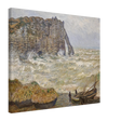 Stormy Sea at Étretat by Claude Monet | Wall art Print - Canvas - 50x60 cm / 20x24″ - 