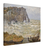 Stormy Sea at Étretat by Claude Monet | Wall art Print - Canvas - 50x60 cm / 20x24″ - 