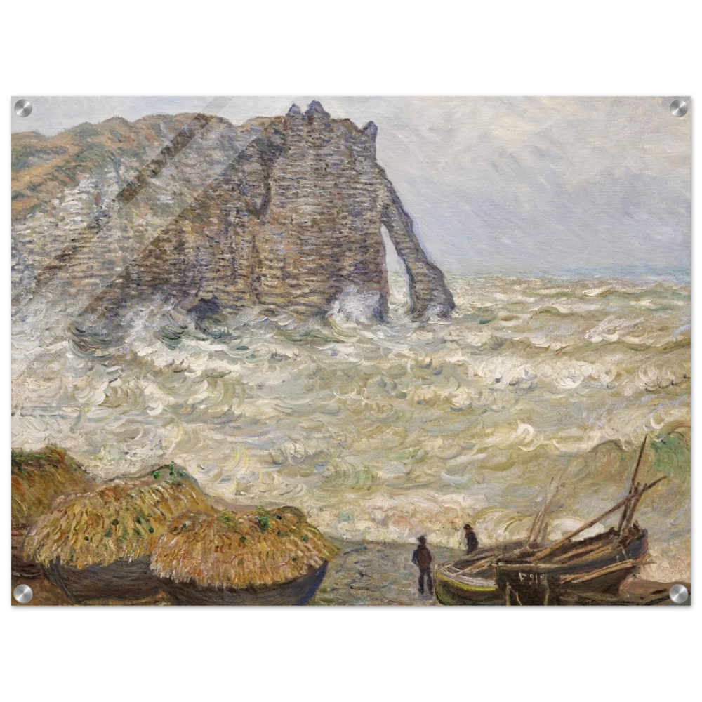 Stormy Sea at Étretat by Claude Monet | Wall art Print - Acrylic Print - 60x80 cm / 24x32″ - 