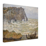 Stormy Sea at Étretat by Claude Monet | Wall art Print - Canvas - 40x50 cm / 16x20″ - 