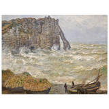 Stormy Sea at Étretat by Claude Monet | Wall art Print - Fine Art Poster - 60x80 cm / 24x32″ - 