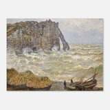 Stormy Sea at Étretat by Claude Monet | Wall art Print - Aluminum Print - 60x80 cm / 24x32″ - 