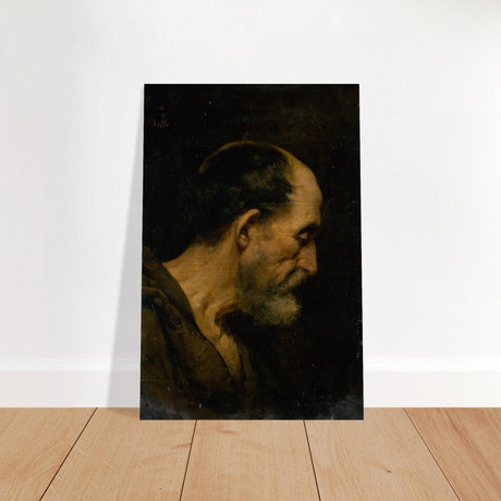 Study of an elderly man | Vintage wall art print - Brushed Aluminum Print - 30x45 cm / 12x18″ - 
