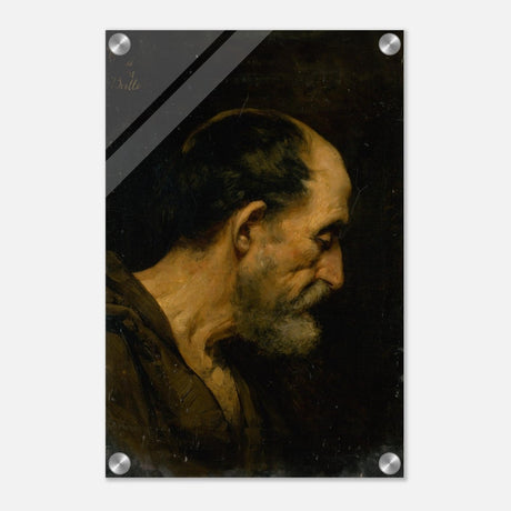 Study of an elderly man | Vintage wall art print - Acrylic Print - 30x45 cm / 12x18″ - 