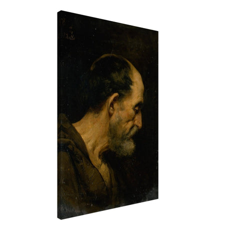 Study of an elderly man | Vintage wall art print - Canvas - 50x75 cm / 20x30″ - 