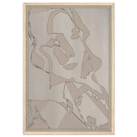 Subtle Shades of Thought | Minimalist Wall art Print - Framed Canvas - 40x60 cm / 16x24″ - Wood frame