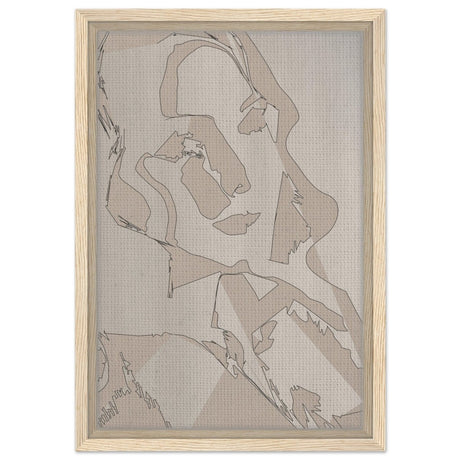 Subtle Shades of Thought | Minimalist Wall art Print - Framed Canvas - 30x45 cm / 12x18″ - Wood frame