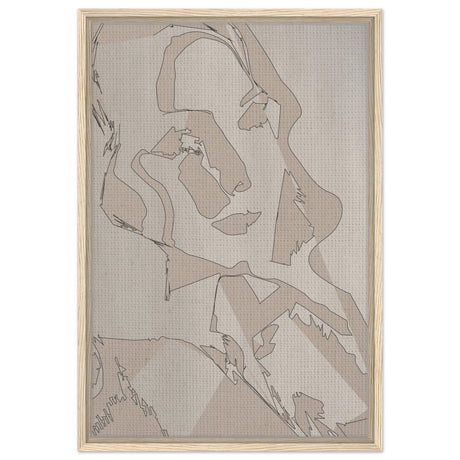 Subtle Shades of Thought | Minimalist Wall art Print - Framed Canvas - 50x75 cm / 20x30″ - Wood frame