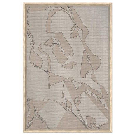 Subtle Shades of Thought | Minimalist Wall art Print - Framed Canvas - 60x90 cm / 24x36″ - Wood frame