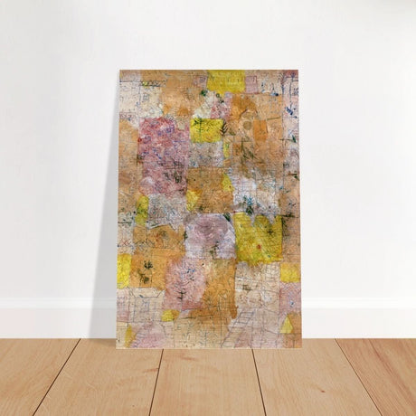 Suburban Idyll by Paul Klee - Brushed Aluminum Print - 60x90 cm / 24x36″ - 