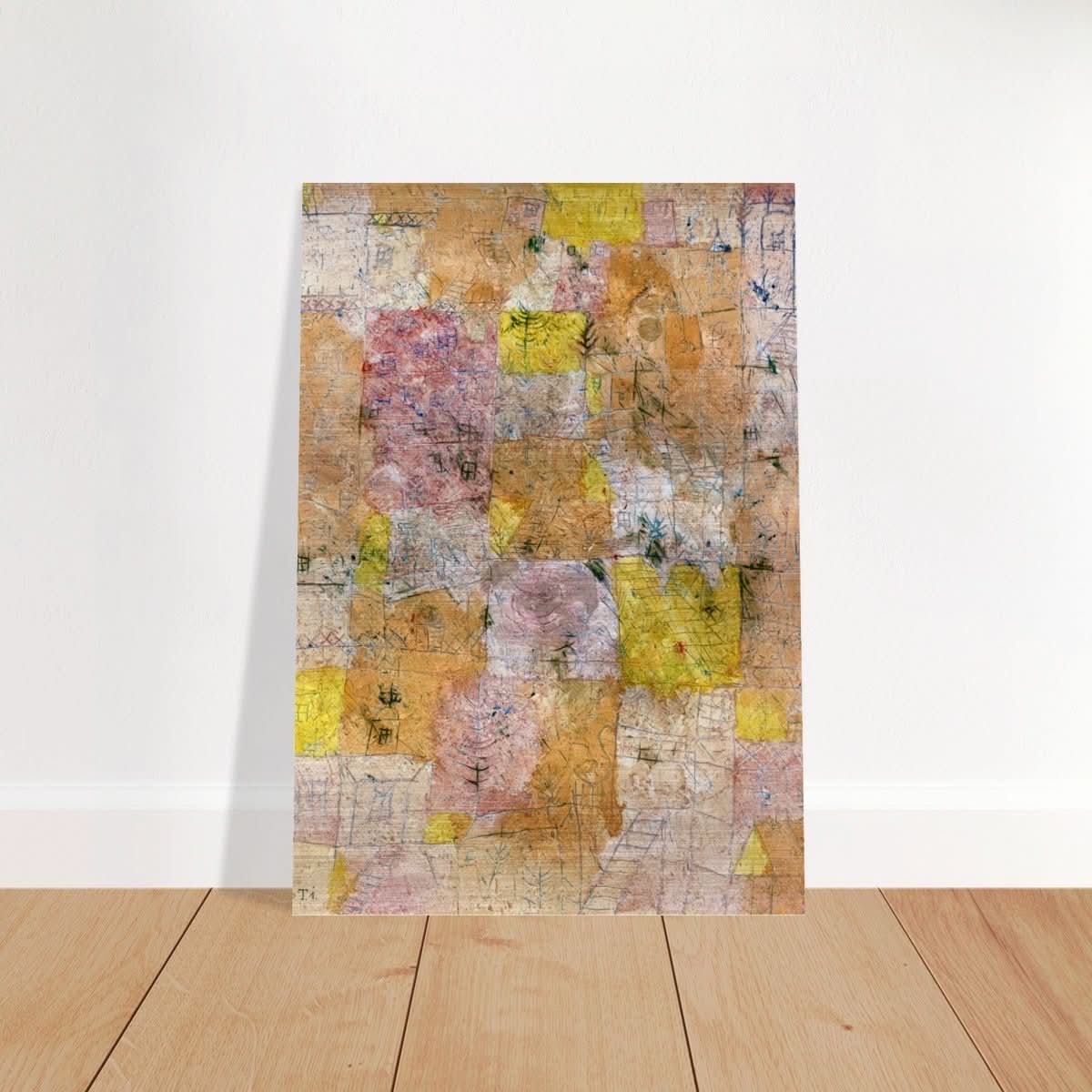 Suburban Idyll by Paul Klee - Brushed Aluminum Print - 70x100 cm / 28x40″ - 