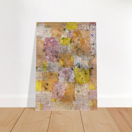 Suburban Idyll by Paul Klee - Brushed Aluminum Print - 70x100 cm / 28x40″ - 