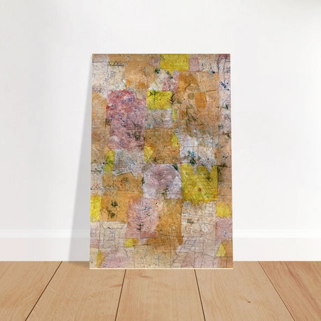 Suburban Idyll by Paul Klee - Brushed Aluminum Print - 30x45 cm / 12x18″ - 