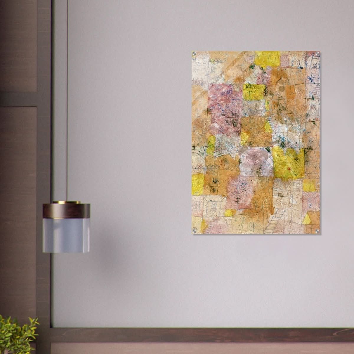 Suburban Idyll by Paul Klee - Acrylic Print - 70x100 cm / 28x40″ - 