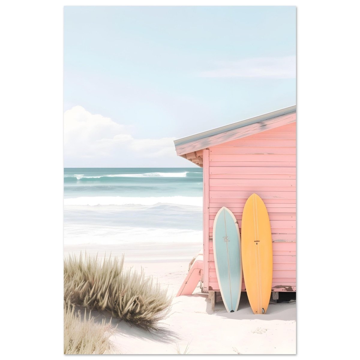 Sun, Surf & Simplicity | Minimalist Coastal Photography Wall art print - 40x60 cm / 16x24″ - Aluminum Print - 