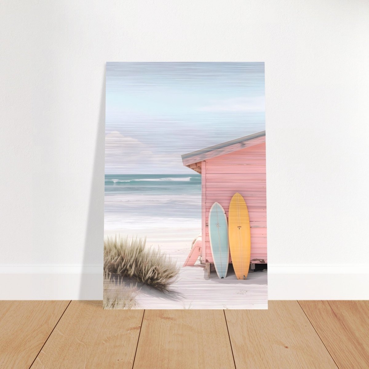 Sun, Surf & Simplicity | Minimalist Coastal Photography Wall art print - 40x60 cm / 16x24″ - Brushed Aluminum Print - 
