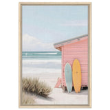 Sun, Surf & Simplicity | Minimalist Coastal Photography Wall art print - 50x75 cm / 20x30″ - Framed Canvas - Wood frame
