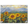 Sunlit Field of Sunflowers – Landscape Floral Wall Art Print - Acrylic Print - 20x30 cm / 8x12″ - 