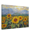 Sunlit Field of Sunflowers – Landscape Floral Wall Art Print - Canvas - 40x60 cm / 16x24″ - 