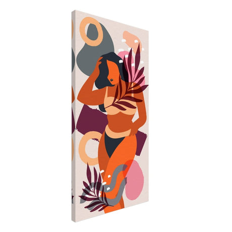 Sunlit Muse Canvas Print – Bold & Radiant Feminine Energy Art | 3 design options in 26 Sizes - 40x80 cm / 16x32″ - Design Option 2 - 