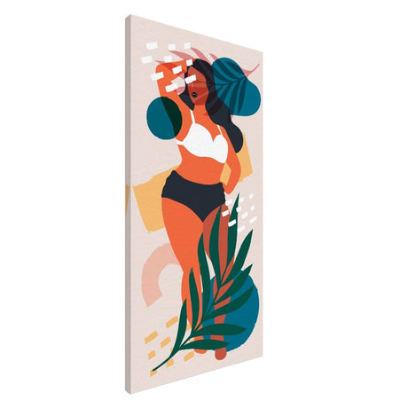 Sunlit Muse Canvas Print – Bold & Radiant Feminine Energy Art | 3 design options in 26 Sizes - 50x100 cm / 20x40″ - Design Option 3 - 