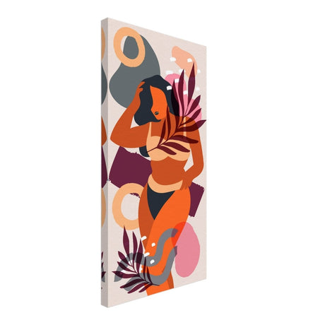 Sunlit Muse Canvas Print – Bold & Radiant Feminine Energy Art | 3 design options in 26 Sizes - 30x60 cm / 12x24″ - Design Option 2 - 