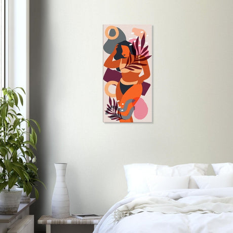 Sunlit Muse Canvas Print – Bold & Radiant Feminine Energy Art | 3 design options in 26 Sizes - 30x60 cm / 12x24″ - Design Option 2 - 