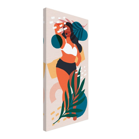 Sunlit Muse Canvas Print – Bold & Radiant Feminine Energy Art | 3 design options in 26 Sizes - 30x60 cm / 12x24″ - Design Option 3 - 