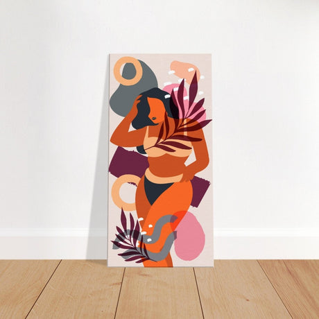 Sunlit Muse Canvas Print – Bold & Radiant Feminine Energy Art | 3 design options in 26 Sizes - 30x60 cm / 12x24″ - Design Option 2 - 