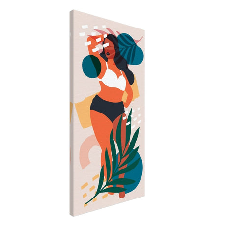 Sunlit Muse Canvas Print – Bold & Radiant Feminine Energy Art | 3 design options in 26 Sizes - 40x80 cm / 16x32″ - Design Option 3 - 