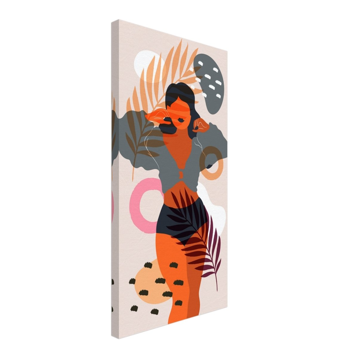 Sunlit Muse Canvas Print – Bold & Radiant Feminine Energy Art | 3 design options in 26 Sizes - 30x60 cm / 12x24″ - Design Option 1 - 