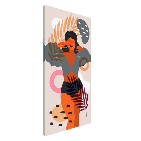 Sunlit Muse Canvas Print – Bold & Radiant Feminine Energy Art | 3 design options in 26 Sizes - 50x100 cm / 20x40″ - Design Option 1 - 