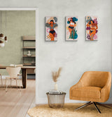Sunlit Muse Canvas Set – Bold & Radiant Feminine Energy | wall art print trio set - 30X60 CM / 12X24″ - 