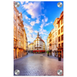 “Sunrise in the Old Town” – European Street Scene Wall Art Print - Acrylic Print - 20x30 cm / 8x12″ - 