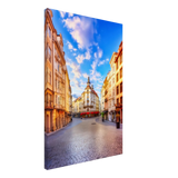 “Sunrise in the Old Town” – European Street Scene Wall Art Print - Canvas - 50x75 cm / 20x30″ - 