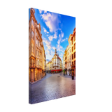 “Sunrise in the Old Town” – European Street Scene Wall Art Print - Canvas - 30x45 cm / 12x18″ - 