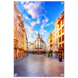 “Sunrise in the Old Town” – European Street Scene Wall Art Print - Acrylic Print - 40x60 cm / 16x24″ - 