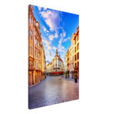 “Sunrise in the Old Town” – European Street Scene Wall Art Print - Canvas - 60x90 cm / 24x36″ - 