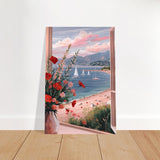 Sunset by the Bay | Contemporary Impressionism Wall art print - 30x45 cm / 12x18″ - Brushed Aluminum Print - 