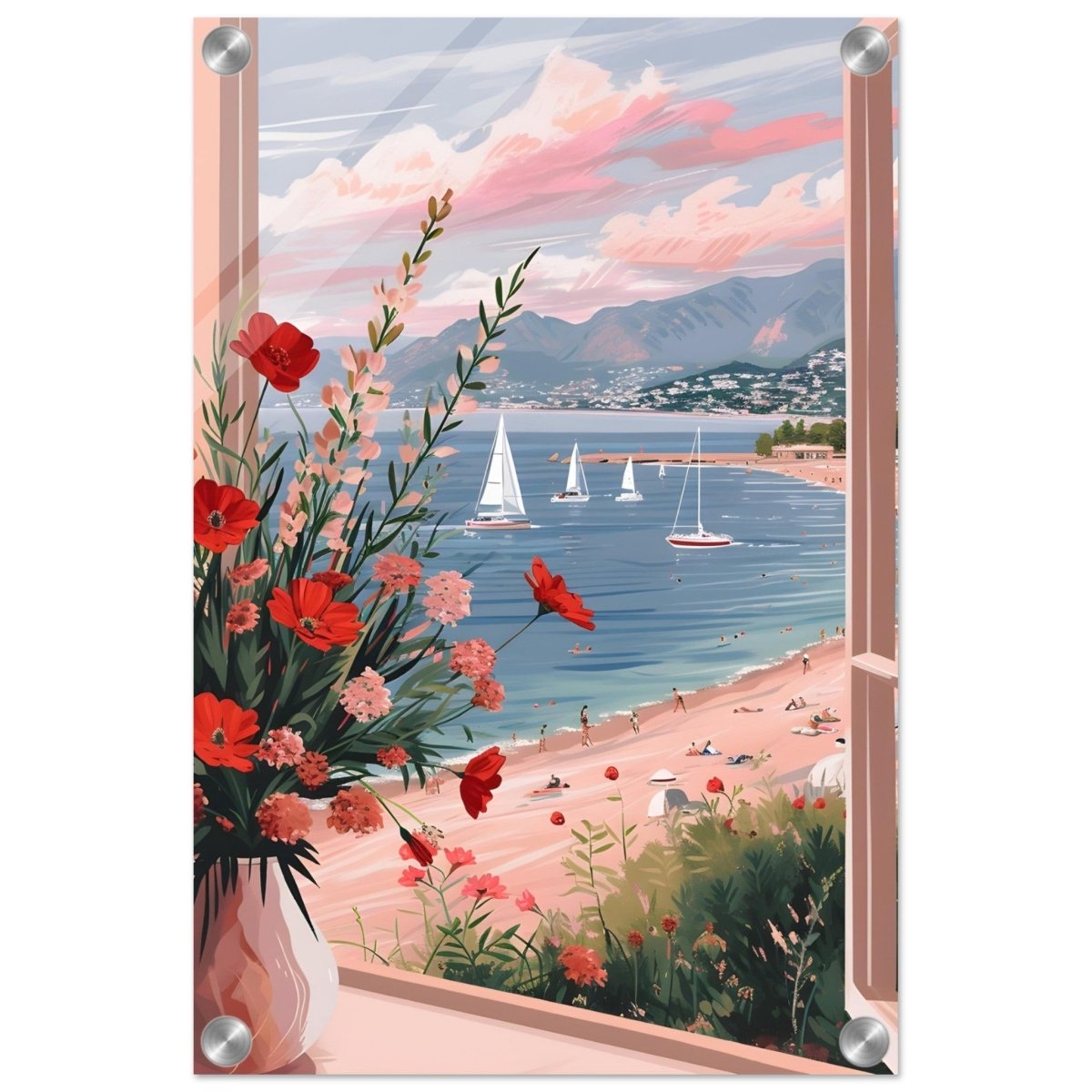 Sunset by the Bay | Contemporary Impressionism Wall art print - 30x45 cm / 12x18″ - Acrylic Print - 